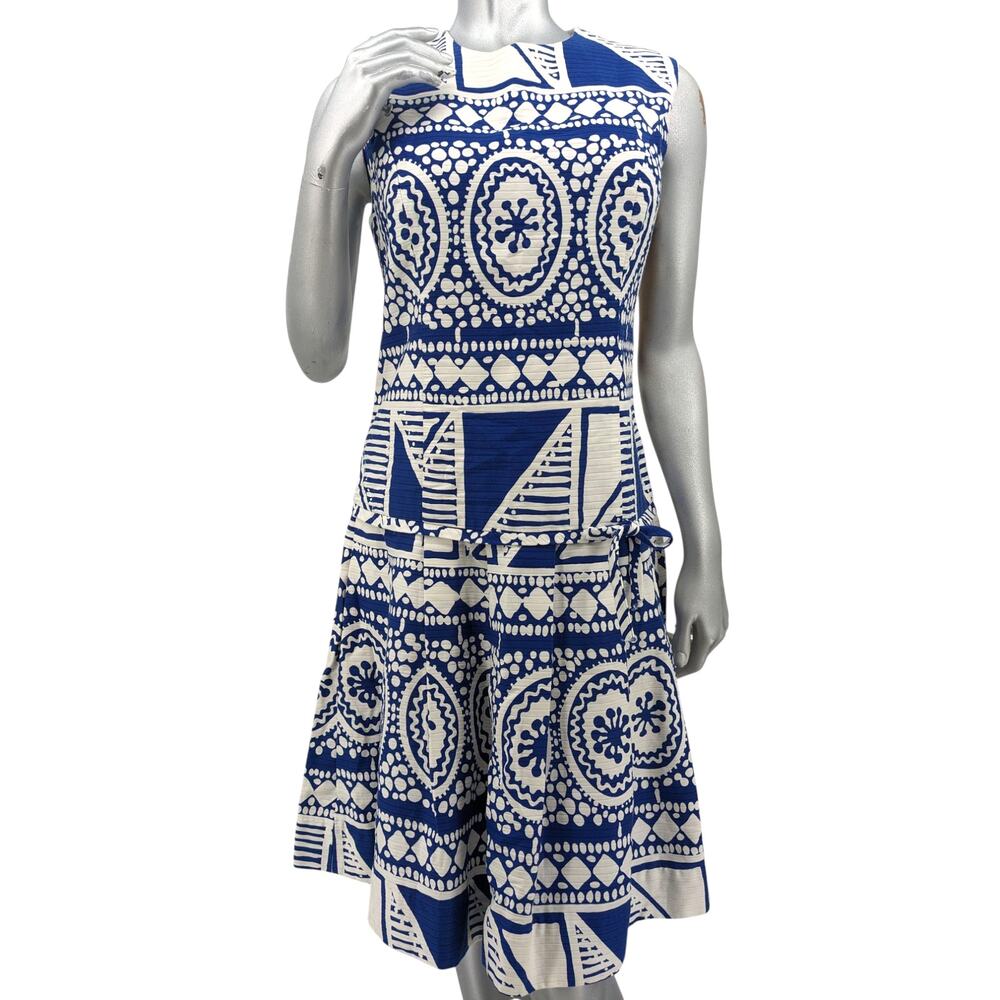 SALE Vintage 1970's Mod Dropped Waist Pleated Hawaiian Midi Dress MALIA Honolulu